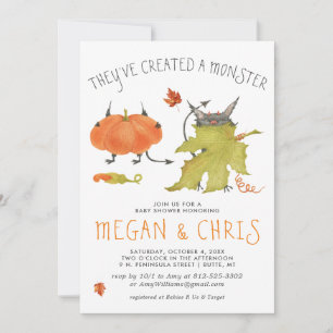 Een monster gecreëerd Cute Monsters Baby Shower