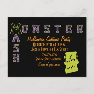 Een Monster Mash Uitnodiging Briefkaart