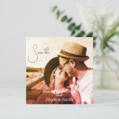 Een mooi afbeelding bespaart de datum save the date (Staand voorkant)