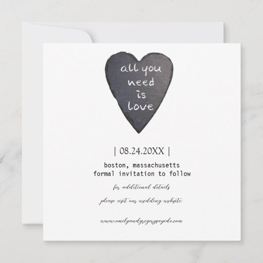 Een mooi afbeelding bespaart de datum save the date (Achterkant)