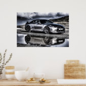 Een mooi afbeelding van een mooi stuk motor en poster (Keuken)