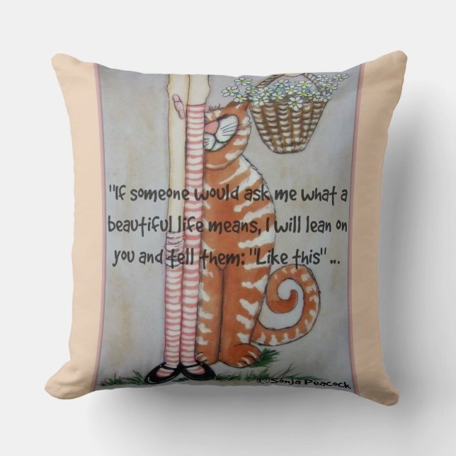 Een mooi leven kussen (Voorkant)