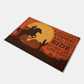 Een mooi meisje en de ride van haar leven deurmat (Schuin)