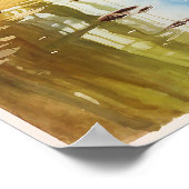 Een mooi meisje in vijverolie kleur Schilderen Poster (Hoek)