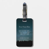 Een mooi monogram, eenvoudig landschap bagagelabel (Achterkant verticaal)