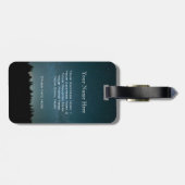 Een mooi monogram, eenvoudig landschap bagagelabel (Achterkant horizontaal)