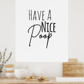 Een mooi Poster met een prettig poepje (Keuken)