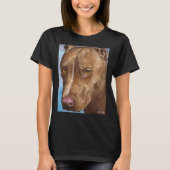Een mooi rood neus pitbull schilderij t-shirt (Voorkant)