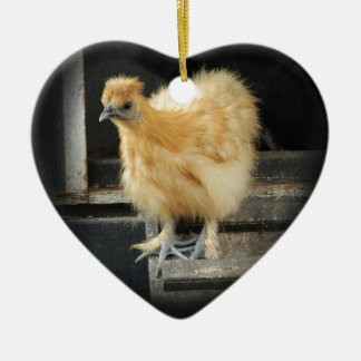 een mooi Silkie Bantam Chicken afbeelding. Keramisch Ornament