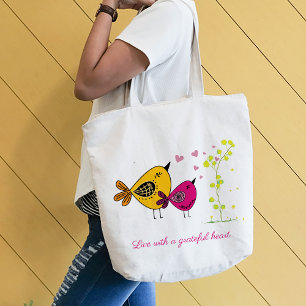 Een mooi stel vogels Canvas tas