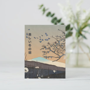 Een mooi winterlandschap briefkaart