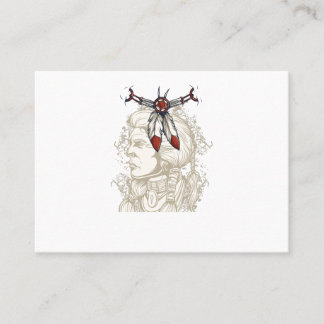 een mooie amerikaanse en gevederde halsketting visitekaartje