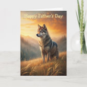 Een mooie boswolf kaart (Voorkant)