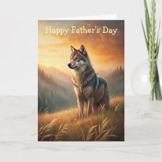 Een mooie boswolf kaart (Voorkant)