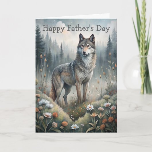 Een mooie boswolf kaart (Voorkant)