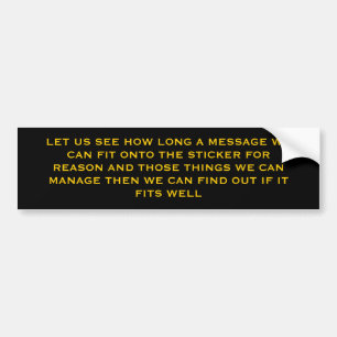 Een mooie Bumpersticker