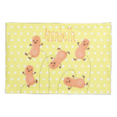 Een mooie cartoon van een pinda's kussensloop (Achterkant)