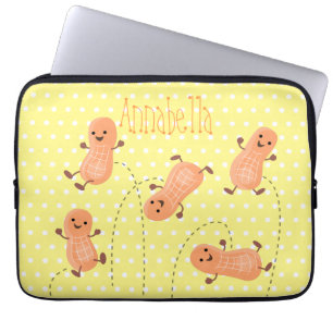 Een mooie cartoon van een pinda's laptop sleeve