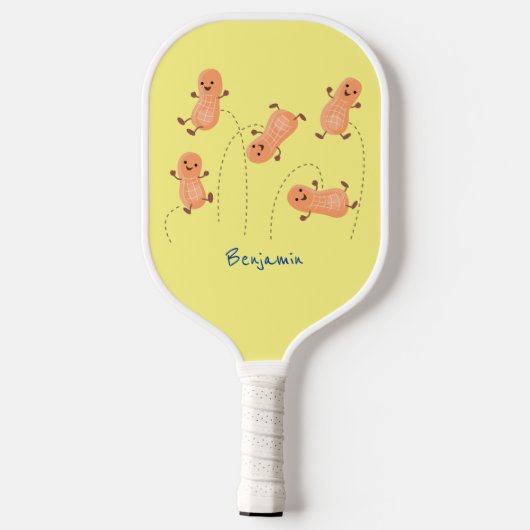 Een mooie cartoon van een pinda's pickleball paddle (Achterkant)