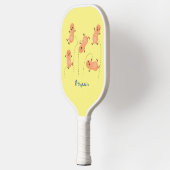 Een mooie cartoon van een pinda's pickleball paddle (Links)