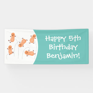 Een mooie cartoon van een pinda's spandoek