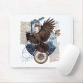 Een mooie collage met adelaar klimaatbescherming muismat (Met muis)