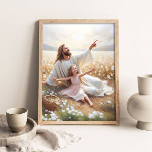 Een Mooie Dag, Christelijke Muurkunst, Jezus met C Poster