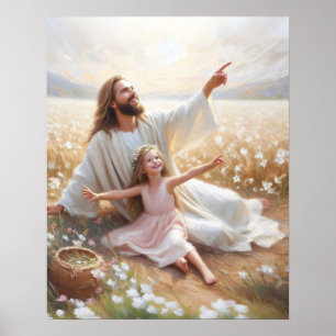 Een mooie dag, Christelijke muurkunst, jezus Poster