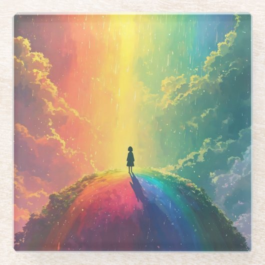 Een mooie droom glazen onderzetter (Voorkant)