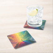 Een mooie droom vierkante kartonnen onderzetter (Insitu)