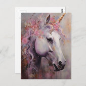 Een mooie eenhoorn briefkaart (Voorkant / Achterkant)
