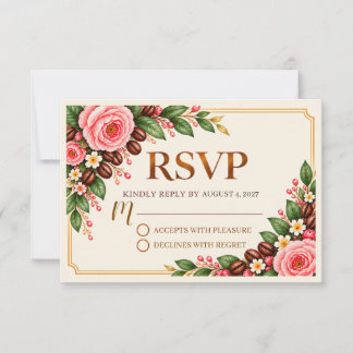 Een mooie eeuwige romance brouwen RSVP kaartje