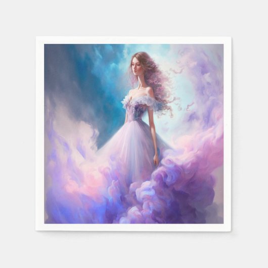 Een mooie fee dame. servet (Voorkant)