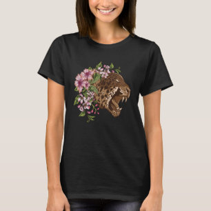 Een mooie Florals op luipaard T-shirt