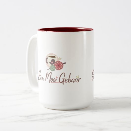 Een mooie Gebar Grote Mok (Voorkant links)