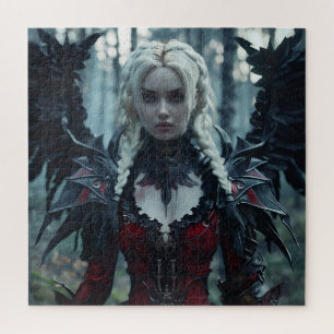 Een mooie gotische engel legpuzzel