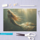 Een mooie gouden zeemeermin tissuepapier (Craft)