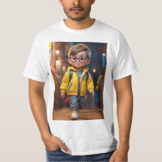 Een mooie jonge 3 jaar oude jongen cutenes ontwerp t-shirt