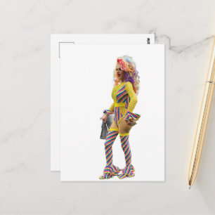 Een Mooie Kleurrijke Drag Queen Briefkaart