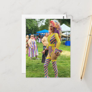 Een Mooie Kleurrijke Drag Queen Briefkaart
