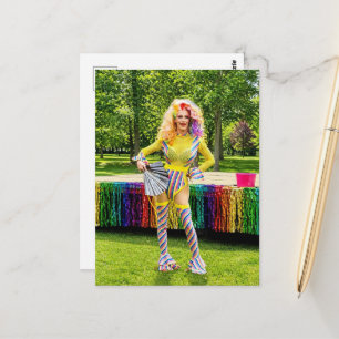 Een Mooie Kleurrijke Prachtige Drag Queen Briefkaart