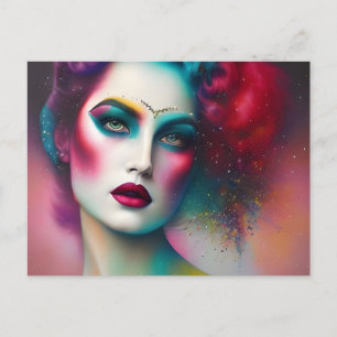 Een mooie koningin briefkaart