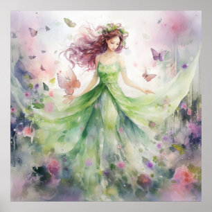 Een mooie lente elf poster