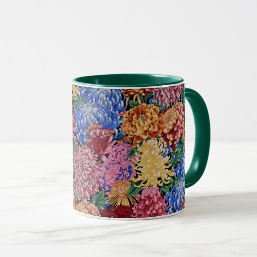 Een mooie mok met Philip Jacobs Fabric Chrysanthem (Voorkant rechts)