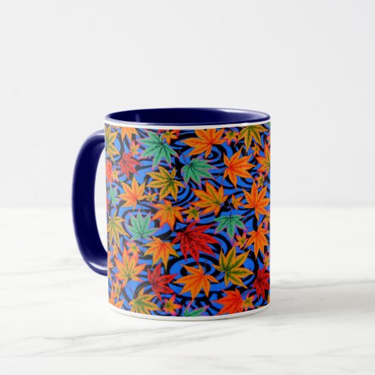 Een mooie Mok met Philip Jacobs Fabric Japanse apl (Voorkant links)