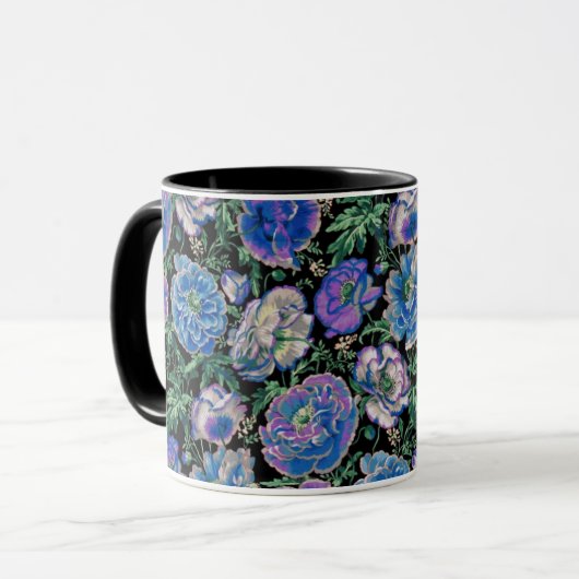 Een mooie mok met Philip Jacobs Fabric Poppy (Voorkant links)