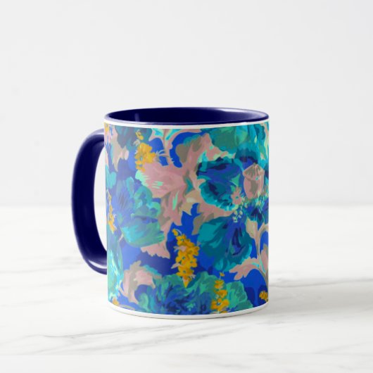 Een mooie Mok met Philip Jacobs Fabric Poppy (Voorkant links)