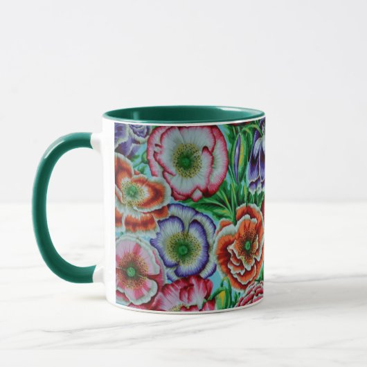Een mooie Mok met Philip Jacobs Fabric Poppy Garde (Links)