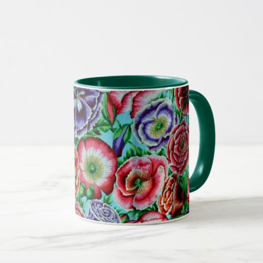 Een mooie Mok met Philip Jacobs Fabric Poppy Garde (Voorkant rechts)