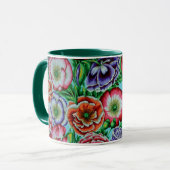 Een mooie Mok met Philip Jacobs Fabric Poppy Garde (Voorkant links)